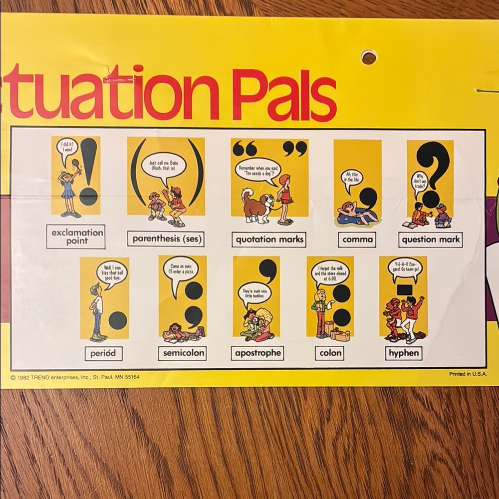 Trend Punctuation Pals Bulletin Board Set - Picture 2 of 10